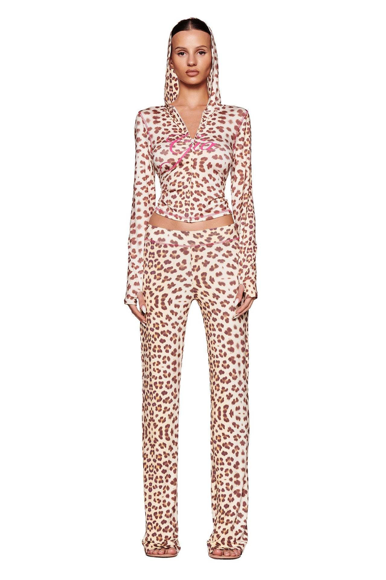 y2k hot girl letter print low-rise trousers two-piece set