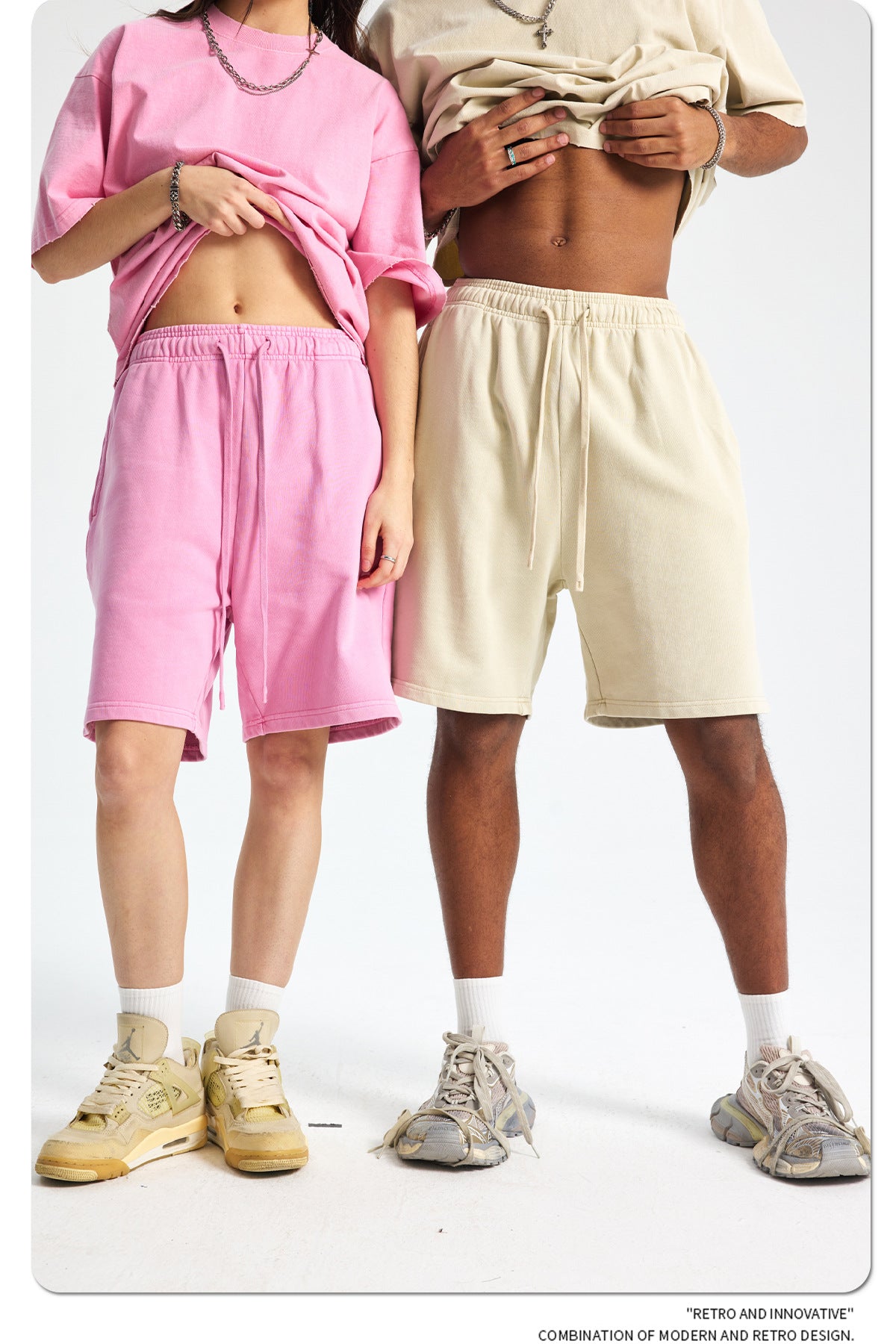 Yaviora Retro Terry Cotton Sports Shorts for Men