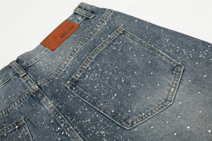 YAVIORA Rhinestone Straight Jeans