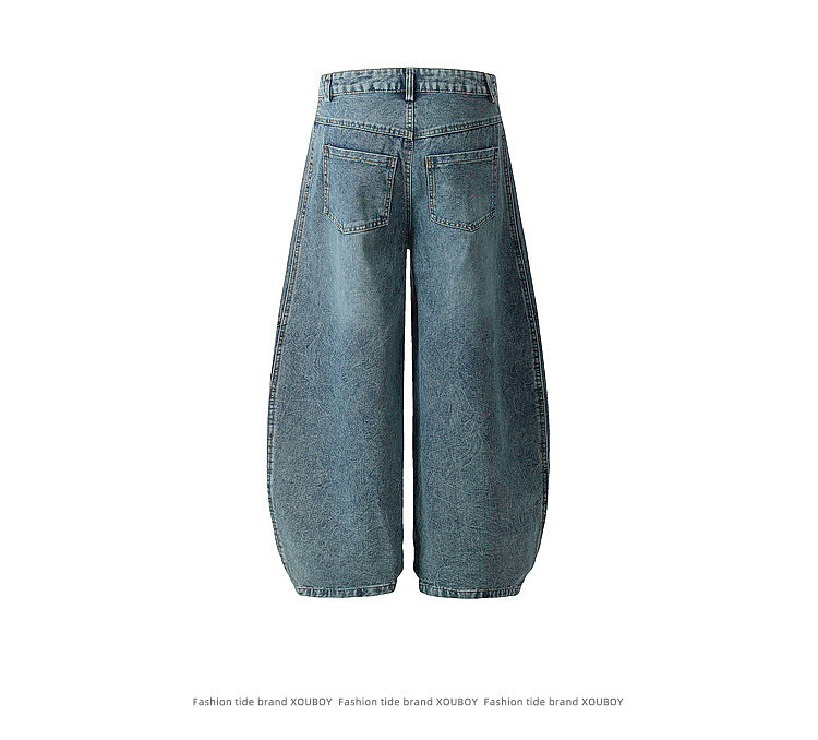 YAVIORA Striped Curved Jeans