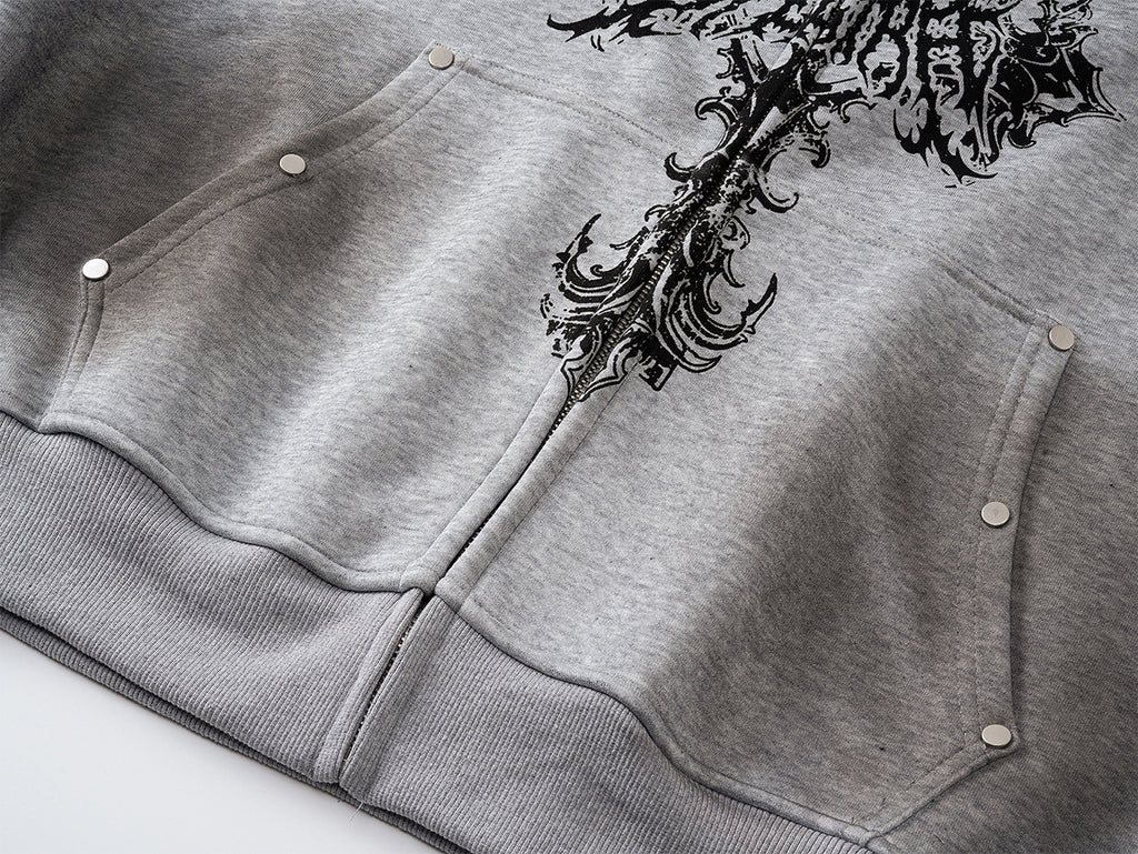 YAVIORA Cross Dyed Hoodie