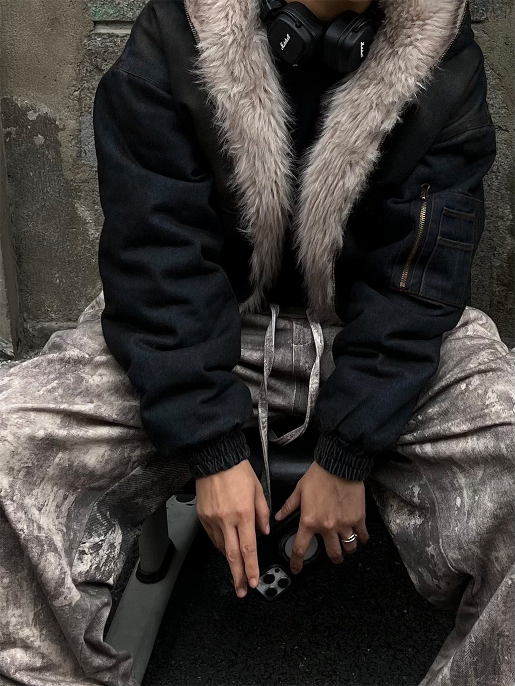 YAVIORA Denim Puffer Jacket