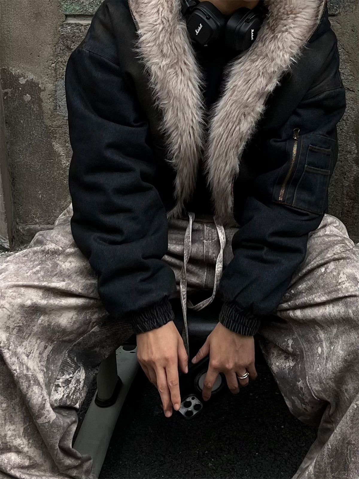 YAVIORA Denim Puffer Jacket