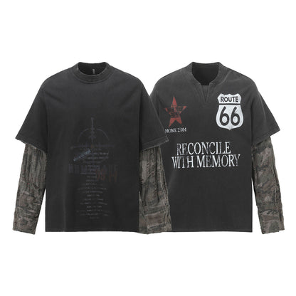YAVIORA Distressed Layered Longsleeve
