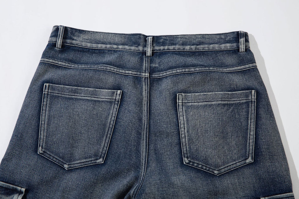 YAVIORA Multi-Pocket Workwear Denim Jeans