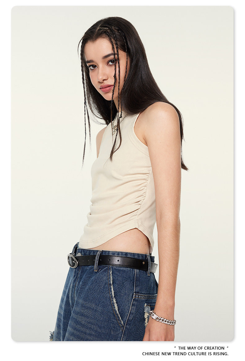 Yaviora American Distressed Hot Girl Style Vest for Women