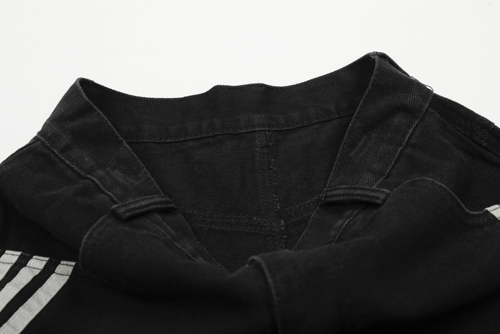 YAVIORA Deconstructed 3-Stripes Curved Wide Leg Pants