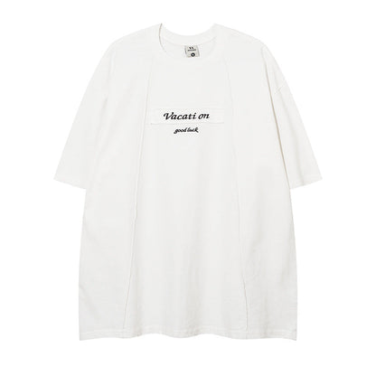 YAVIORA T-Shirt mit starker Waschung und Schriftzug