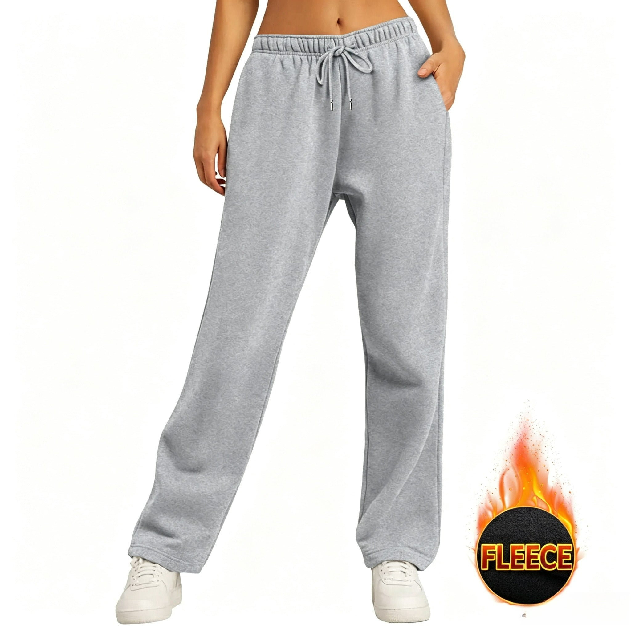 Y2K wide-leg loose-fit casual sweatpants.