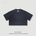 Yaviora Round Neck Crop Top Sexy Loose Short-Sleeve T-Shirt