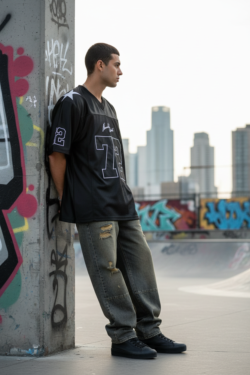Black Jersey - Graffiti Wall Side