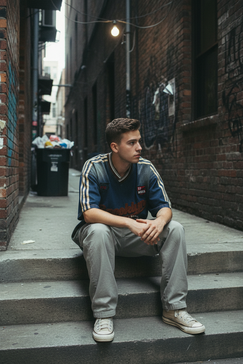Film Grain Alley Steps