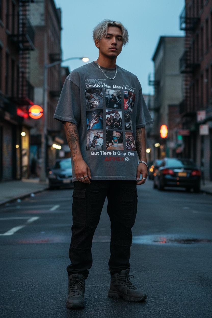 Front angle streetwear model