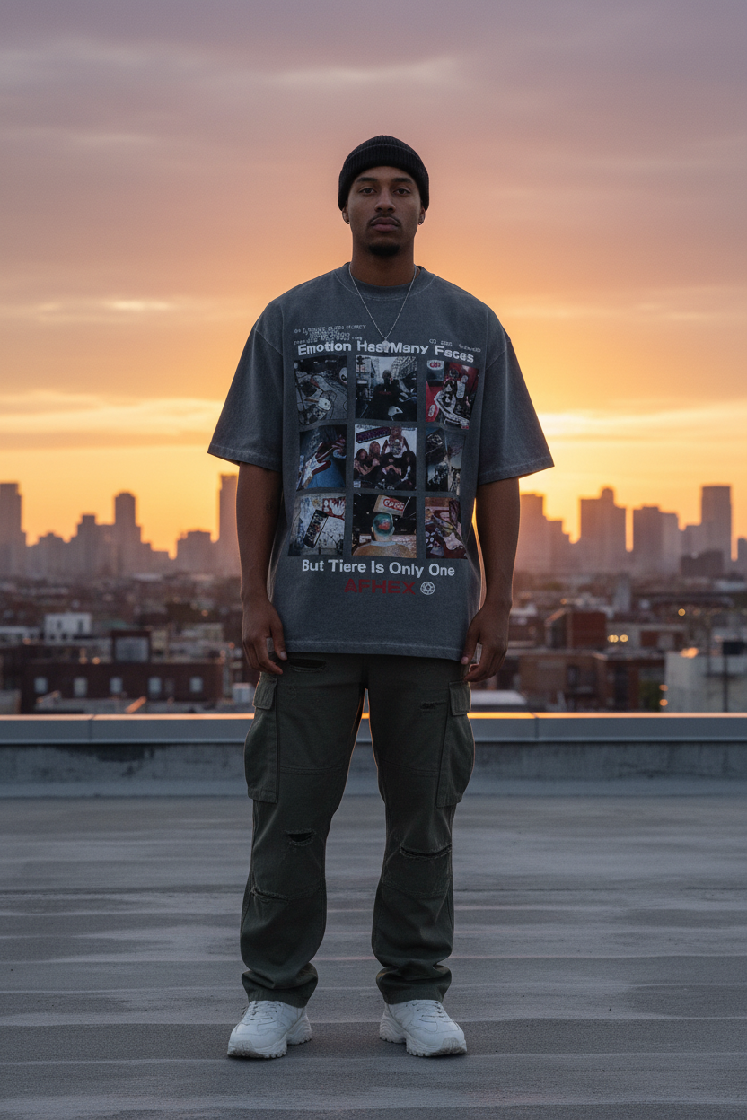 Rooftop sunset model