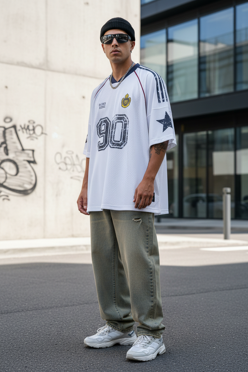 White Jersey Front 3/4