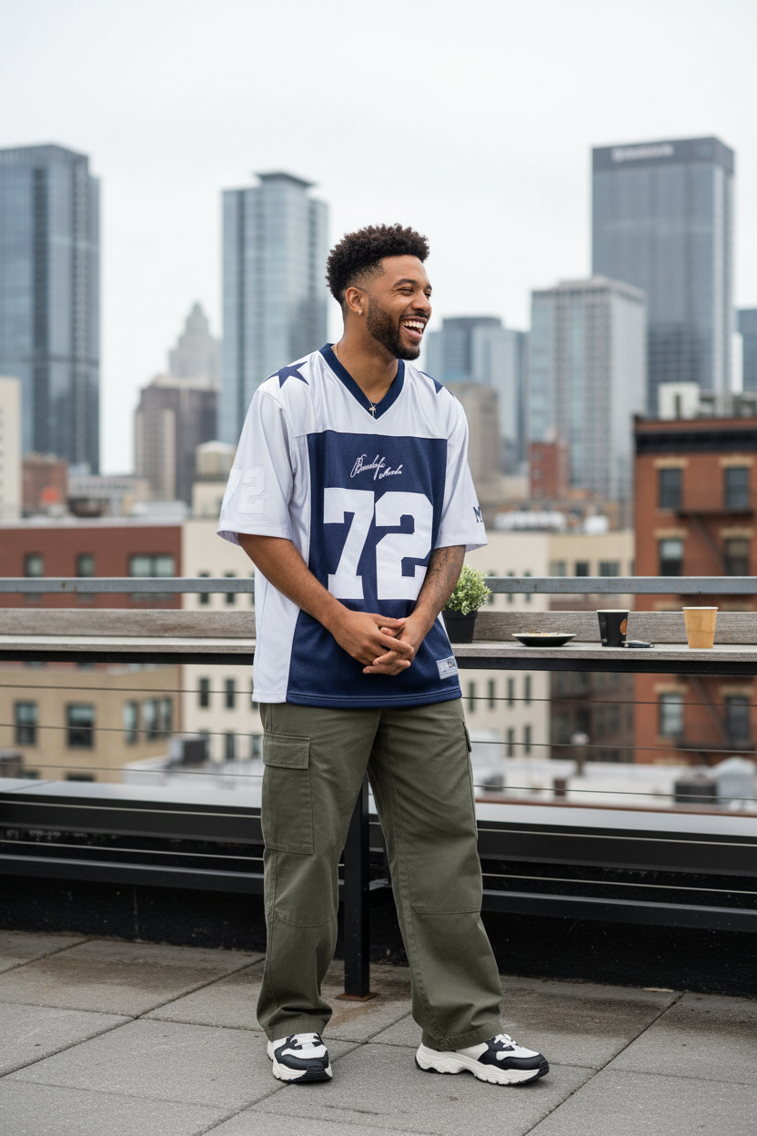 White Jersey - Rooftop Candid